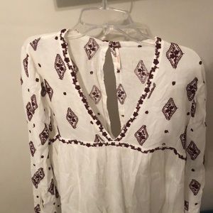Free people diamond embroidered dress tunic sz XS